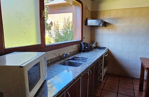 Dina Huapi Cabina | COMPLEJO RAICES PATAGONICAS CABAÑA CLASICA