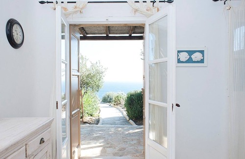 Kalafatis Casa | Casa compleja, piscina, vista al mar cerca de la playa de Lia y Kalafati