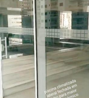 Caicara Apartamento | condominio clube com piscina climatizada com fechamento em vidro - Vila Caiçara - Praia Grande 4 adultos e 1 criança até 12 anos