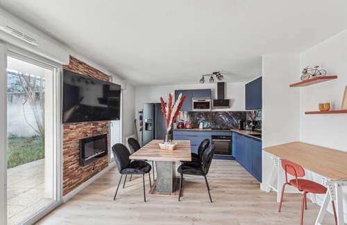 Meyzieu Centre Apartamento | Comfort y tranquilidad cerca de Lyon y el Estadio Groupama, para 4 personas