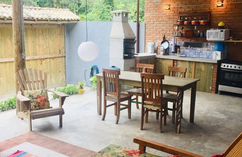 Camburi Casa | Casa contenedor 6 personas Cacao / Camburi interior.