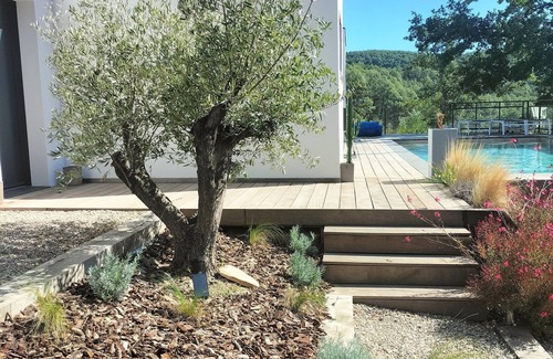 Salernes Casa | Contemporary house with swimming pool and panoramic view in Salernes