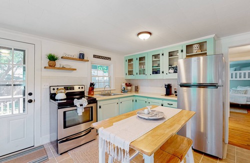 Hyannis Casa | Conveniently-located home with fenced yard, firepit, beach parking pass
