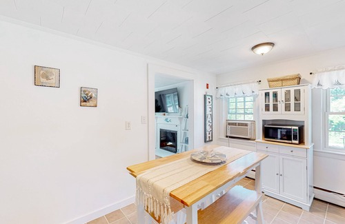 Hyannis Casa | Conveniently-located home with fenced yard, firepit, beach parking pass