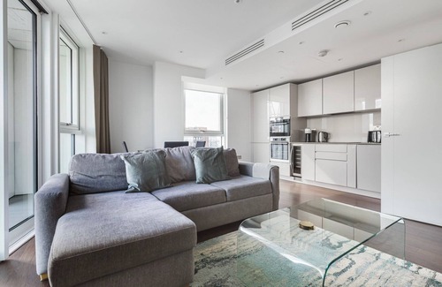 Vauxhall Apartamento | Cool Vauxhall 1BR w/ Gym, Media Room, W/D, Balcony & A/C, by Blueground