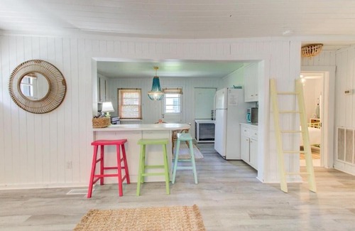 Wilmington Beach Villa | Drinks on deck, 5 minute walk to the beach, Pets Welcome! Sleeps 6