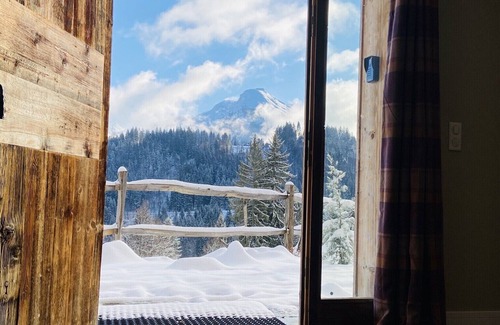 La Cote-d'Arbroz Chalet De Esquí | Impresionante chalet de esquí con estructura de roble a las afueras de MORZINE Perfecto para familias