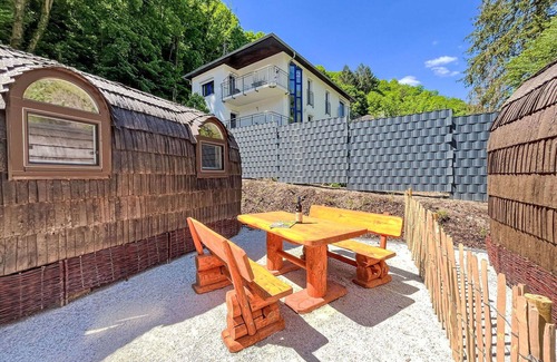 Boppard Casa | Hermoso apartamento en villa para 2 personas con terraza, mascotas permitida y aparcamiento