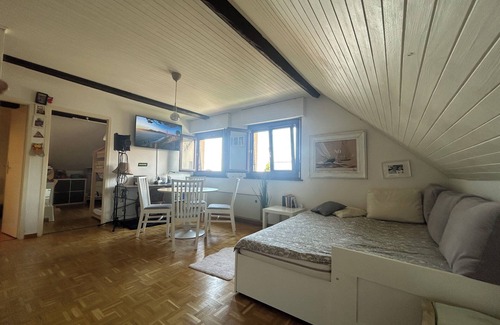 Arzier Apartamento | Cosy studio with views of Lake Geneva and Mont Blanc