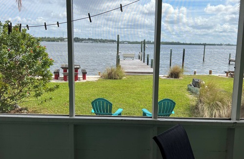 Bradenton Beach Cabaña | Cottage A of Historic Waterfront Fish Camp. Private Dock. Minute walk to Beach