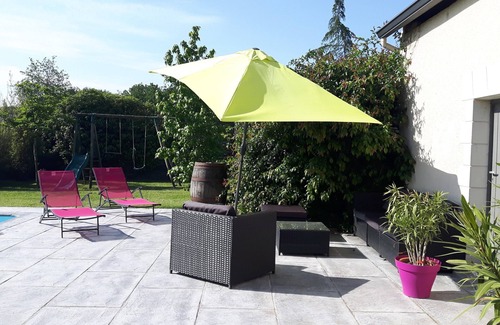 Juigne-sur-Loire Casa | casa de vacaciones en longre angevine con piscina
