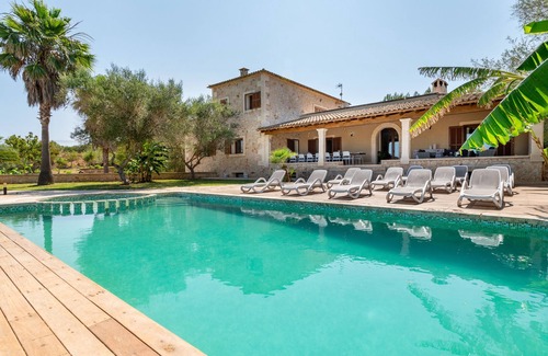 Campos Villa | Casa de campo 'Es Figueral' con vistas a la montaña, Wi-Fi y aire acondicionado