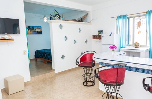 Colonia Independencia Apartamento | Cozumel, México. apartamentos tipo estudio Cerca de playas, tiendas, buceo y restaurantes.
