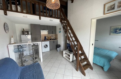 Saint-Cyprien Plage Villa | Casa adosada con altillo, 2 hab., 400m playa, aire acondicionado, terraza, mascotas bienvenidas