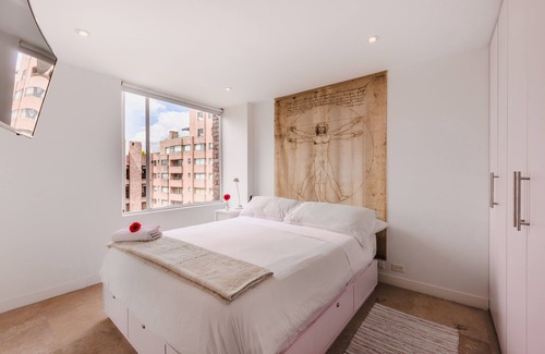 Financial District Apartamento | Apt Bogotá - Moderno & Acogedor -