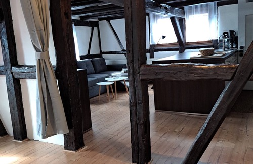 Trusen Apartamento | Cozy apartment in a half-timbered house. Pet friendly