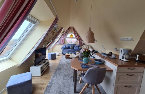 Norddeich Apartamento | Vistas al mar + isla - apartamento - 50 metros a la playa de arena / 100 metros al mar del Norte