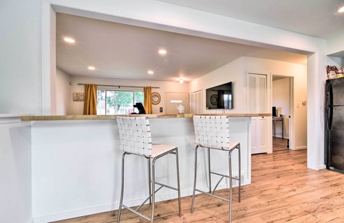 Center Line Casa | Cozy Center Line Home w/ Fenced Yard & Office