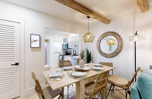 Poinsettia Heights Casa | Cozy coastal villa with smart features, private backyard, and washer/dryer