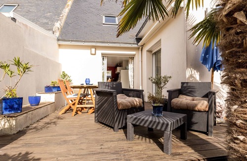 Guerande Cabaña | Gîte charmant à Guérande: calme, proche plages, 3 chambres, wifi, terrasse, jardin clôturé