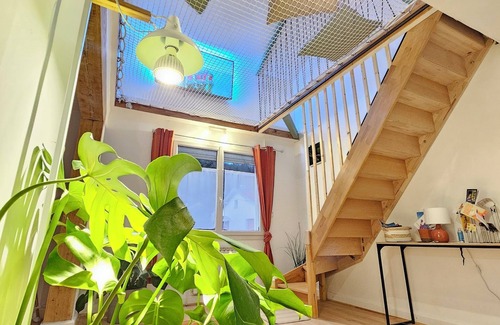 Pompey Casa | Cozy house 10min from Nancy with hanging net for up to 6 people.