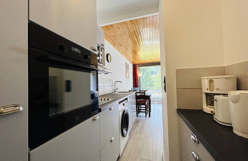 La Salle-les-Alpes Apartamento | Estudio renovado con balcón y vista a la montaña, cerca de pistas y tiendas