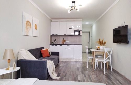 Bouvet Island Apartamento | Cozy "Spica" apartment with mountain view in Almaty + AC, WiFi