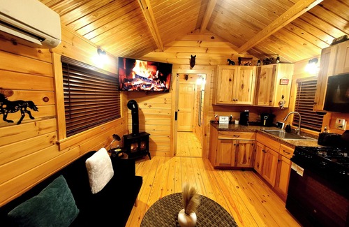 Comfort Cabina | Cozy tiny cabin in enchanting Richlands w/ King Suite, hottub