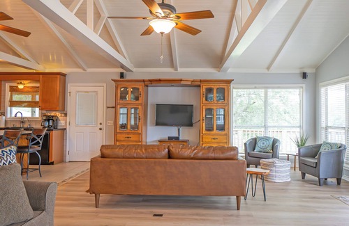 Cedar Lane Casa | Creek Front Home w/ Fishing Pier & Amazing Outdoor Spaces