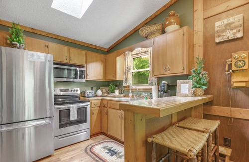 Sylva Casa | Creekside getaway with full kitchen, furnished deck, & gas grill