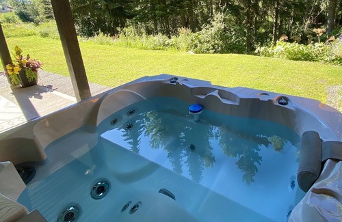 Sun Peaks Casa | Creekside Oasis with private hot tub