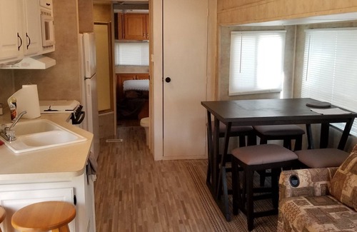 Benzonia Casa | Crystal Camper - Large Two Bedroom Spacious RV w/Wooded Trail