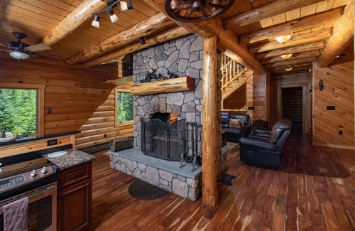 Twin Mountain Cabina | Cabaña de madera personalizada cerca de Mt Washington, Bretton Woods, cañón, Franconia, Belén