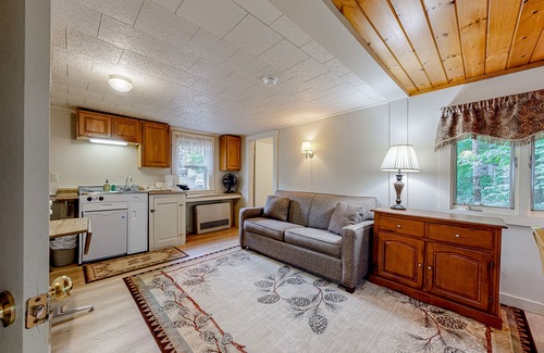 Lincoln Cabina | Cute Riverfront Cabin in Great Location w/ Shared Pool, Kitchenette, & Free WiFi