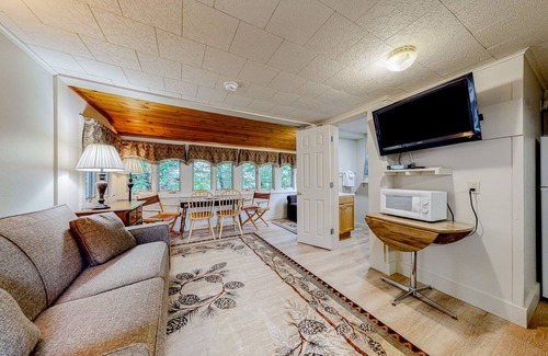 Lincoln Cabina | Cute Riverfront Cabin in Great Location w/ Shared Pool, Kitchenette, & Free WiFi