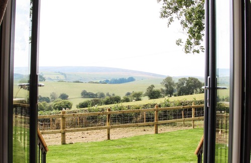 Newcastle-on-Clun Cabina | Cwm Cariad - Shepherds Hut with Hot Tub Sleeping 2 guests, Pet Friendly