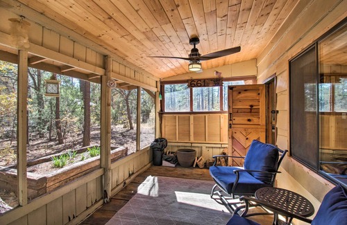 Pinetop-Lakeside Cabaña | Deck & Grill: Pet-friendly Lakeside Cabin