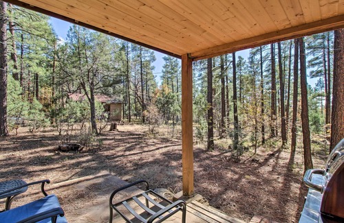 Pinetop-Lakeside Cabaña | Deck & Grill: Pet-friendly Lakeside Cabin