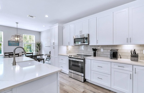 Frangista Beach Casa | Deja Blue: Private beach steps away, Golf cart, Heated pool, Bunk rooms