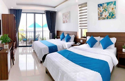 Cam Chau Cama Y Desayuno | Deluxe 2 camas Queen✯Desayuno✯Playa✯Piscina✯Netflix