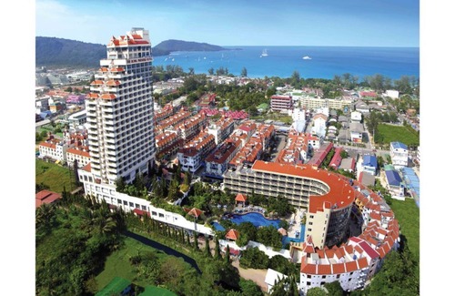 Patong Hotel | Habitación de lujo # 15, vista parcial al mar