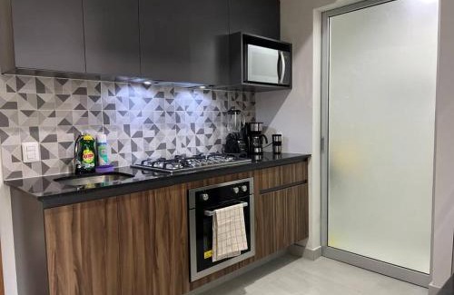 Zapopan Apartamento | DEPA BOHO AL SUR Pet Friendly Piscina Gym Sala de Cine