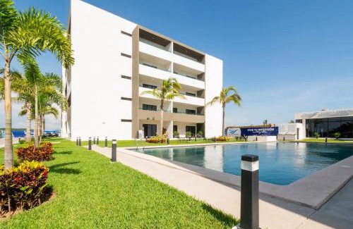Villa Marina Apartamento | Depa privado con alberca de olas - Marina C 408