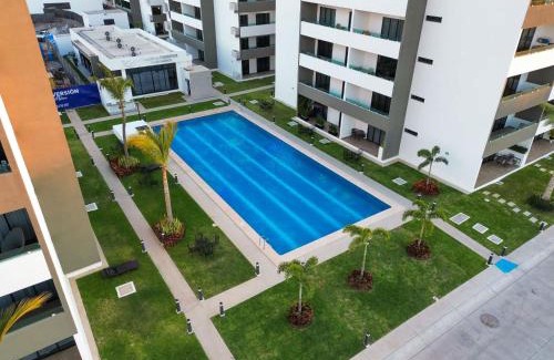 Villa Marina Apartamento | Depa privado con alberca de olas - Marina C 408