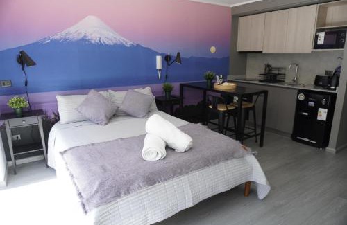 Downtown Santiago Apartamento | Departamento full equipado a pasos del movistar arena, moderno y cómodo con toda la magia del sur