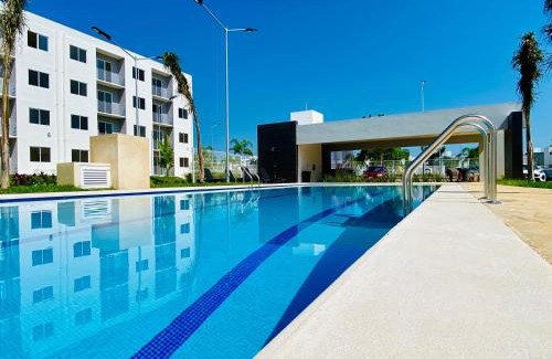 Cancun Apartamento | Departamento nuevo, 3 habitaciones, justo en frente de alberca
