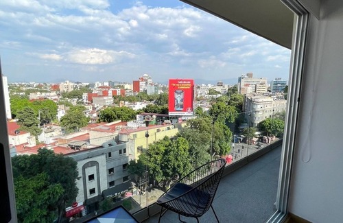 Coyoacan Apartamento | ¡Depto. moderno en Condesa, disfruta de las mejores vistas desde la alberca!