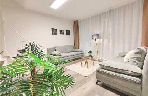 Mitte Apartamento | Design-Apartmenthaus für bis zu 12, modern, Dachterrasse, Grill, ruhige Lage, Disney plus, Wii, LAN und WLAN