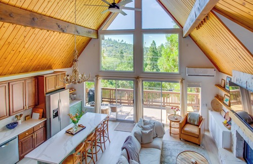 Lake Arrowhead Cabaña | Designer A-frame in Lake Arrowhead w/ Game Room