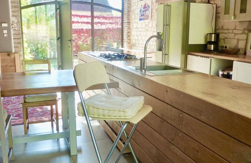 Villiers-sur-Tholon Casa | Casa grande 15 personas en piedras y vigas con gran jardín Celebraciones ideales.